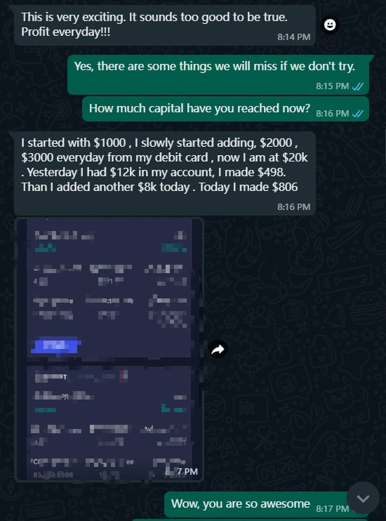 Trading Performance Chart